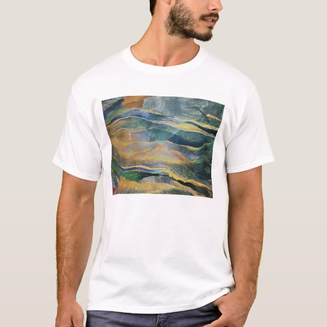 T-shirt Incidents de couleurs et des plaines (tempera et (Devant)