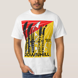 T-shirt incliné de Snowblade de sport d'hiver