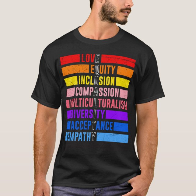 T-shirt Inclusion Égalité Kindness Acceptation Diversité (Devant)