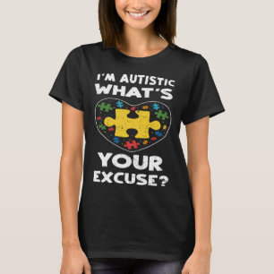 T-shirt Inclusion Je suis autiste Quel est votre excès d'a