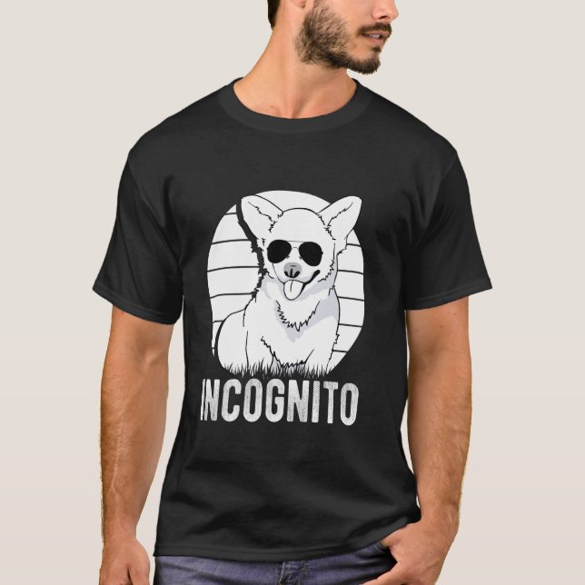 T-shirt INCOGNITO Drôle Corgi Incognito (Devant)