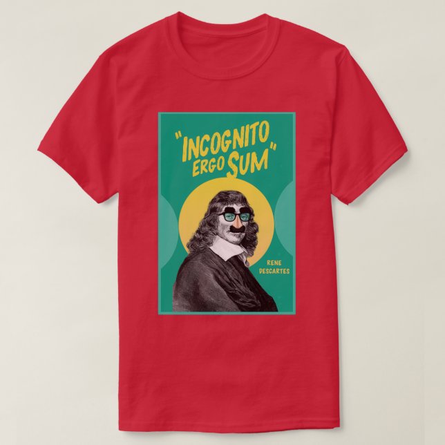 T-shirt Incognito Ergo Sum Descartes 1 (Design devant)