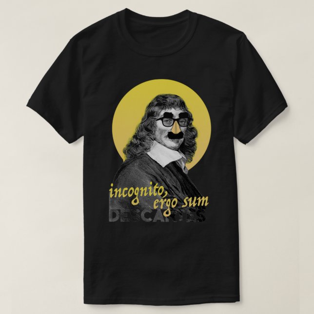 T-shirt Incognito Ergo Sum Descartes Version 1 (Design devant)