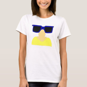 T-shirt Incognito Moustache & lunettes Femme Spaghetti rés