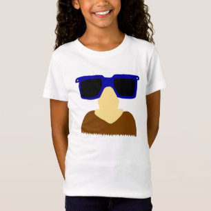 T-Shirt Incognito Moustache & lunettes Filles Poupée bébé 
