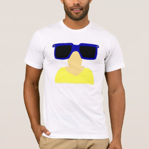 T-shirt Incognito Moustache & lunettes Hommes Crew Neck Te