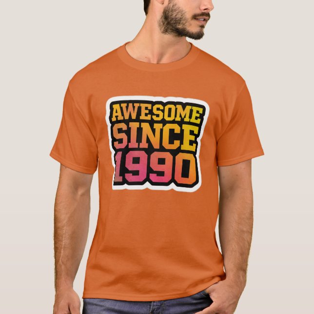 T-shirt INCONTOURNABLE DEPUIS 1990 - Retro Gradient (Devant)