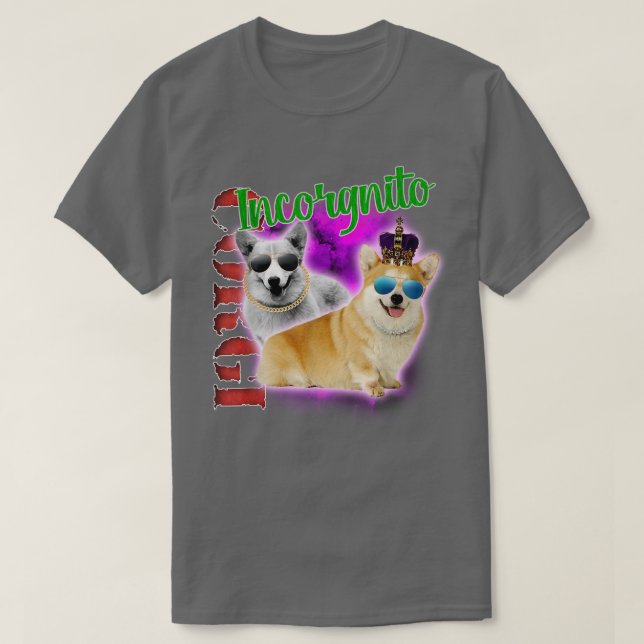 T-shirt INCORGNITO Funny INCORGNITO Corgi (Design devant)