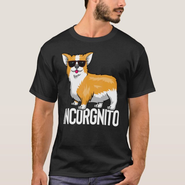 T-shirt Incorgnito Incognito Corgi (Devant)