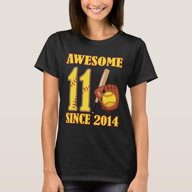 T-shirt Incroyable 11 Ans Depuis 2014 11e Anniversaire Sof (Devant)