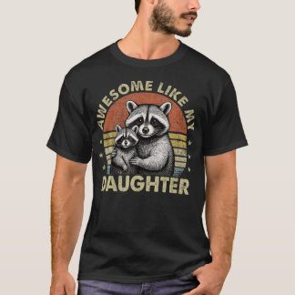 T-shirt Incroyable comme ma fille rétro hommes drôle de pè