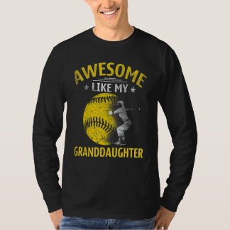 T-shirt Incroyable comme ma petite-fille Softball pour gra