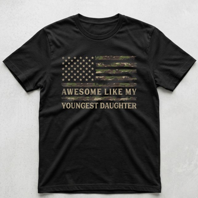 T-shirt Incroyable comme ma plus jeune fille Camo Papa (Créateur téléchargé)