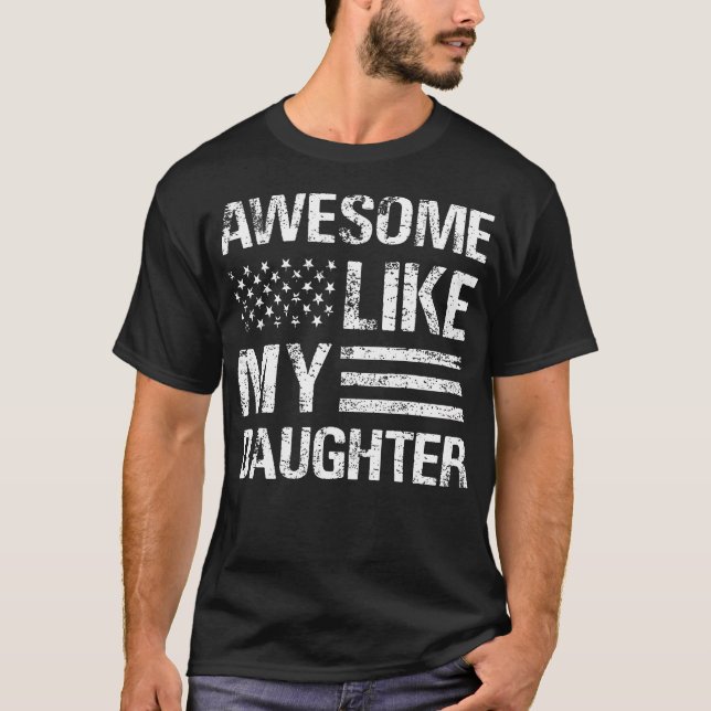 T-shirt Incroyable Comme Mon Drapeau Américain De Fille Pa (Devant)
