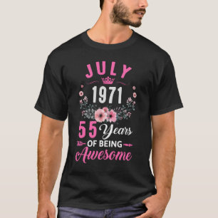 T-shirt Incroyable depuis 1971 55 ans le 55 juillet annive