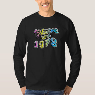 T-shirt Incroyable depuis 1978 Motif de graffiti  