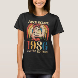 T-shirt Incroyable depuis 1986 Rétro 40e anniversaire des 