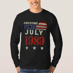 T-shirt Incroyable depuis 1989 Vintage Drapeau Usa Classiq