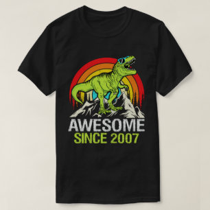 T-shirt Incroyable depuis 2007 Dinosaure 16 ans 16e annive