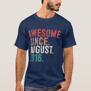 T-shirt Incroyable depuis août 2016 Cadeau pour 6ème anniv