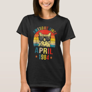 T-shirt Incroyable depuis avril 1984 38e anniversaire Cha