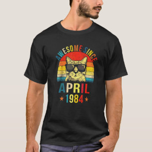 T-shirt Incroyable depuis avril 1984 38e anniversaire Cha