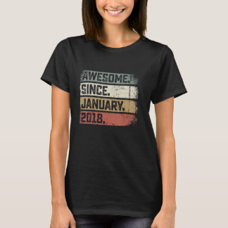 T-shirt Incroyable depuis janvier 2018 5e anniversaire 5