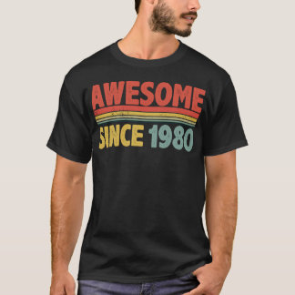 T-shirt Incroyable depuis l'année de naissance 1980