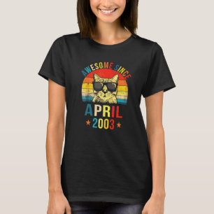 T-shirt Incroyable depuis le 19 avril 2003 Chat d'anniver