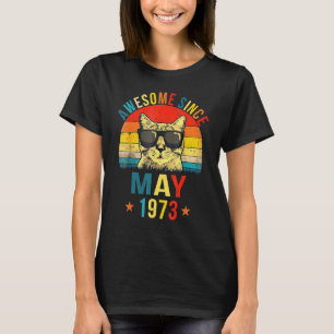 T-shirt Incroyable depuis mai 1973 49e anniversaire  Chat