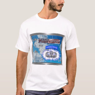 T-shirt Incroyable parachutiste américain et drapeau