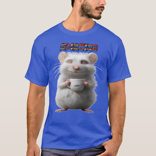 T-shirt Incroyable Rat Drink ami café (Devant)