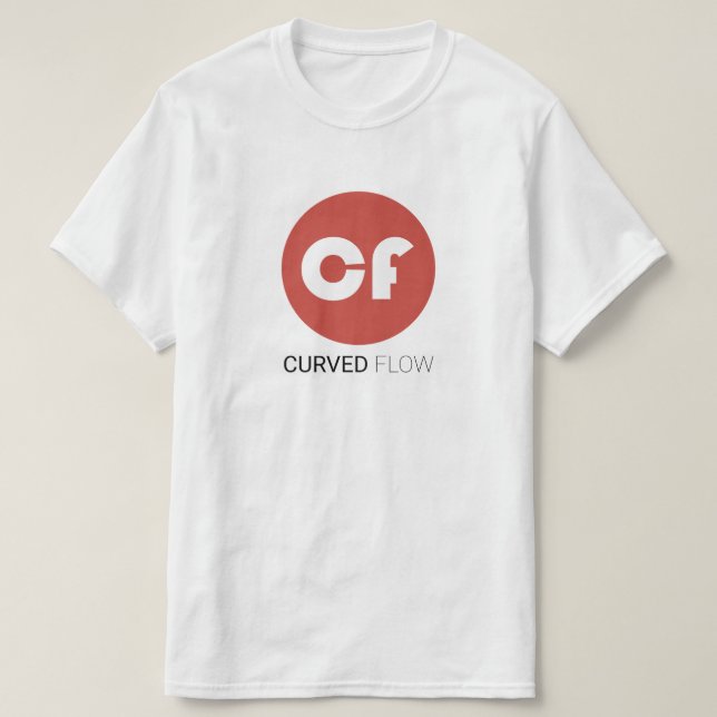 T-shirt incurvé de logo d'ÉCOULEMENT (Design devant)