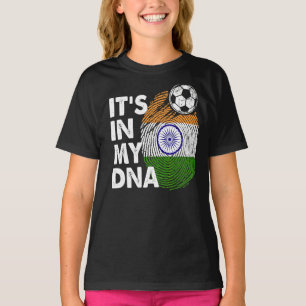 T-shirt Inde Dans Mon Équipe Drapeau Indien Adn Inde