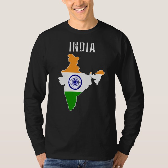 T-shirt Inde Drapeau Pour Les Gens Qui Aiment L'Inde (Devant)