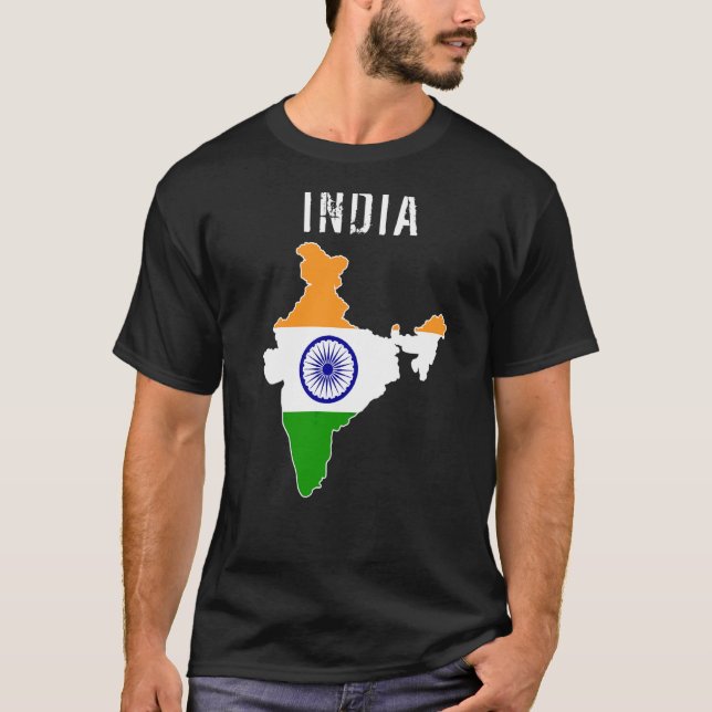 T-shirt Inde Drapeau Pour Les Gens Qui Aiment L'Inde (Devant)