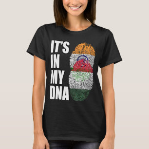 T-shirt Inde Et Hongrie Mélangent L'ADN Patrimoine Du Drap