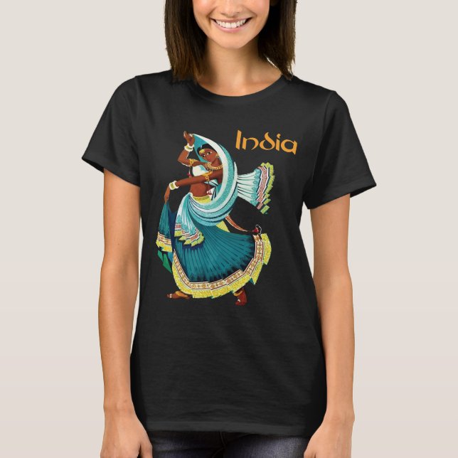 T-shirt Inde, Femme en Saree (Devant)
