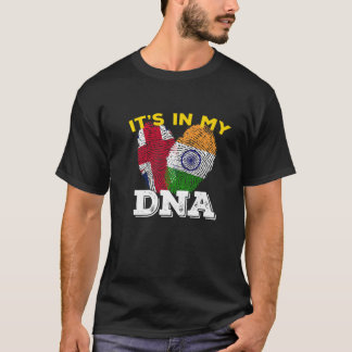 T-shirt Inde Fier Jour du Drapeau Hindi DNA Ashoka Chakra 