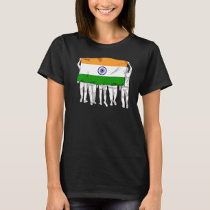 T-shirt Inde Fier Jour du Drapeau Hindi Pays Ashok Chakra 
