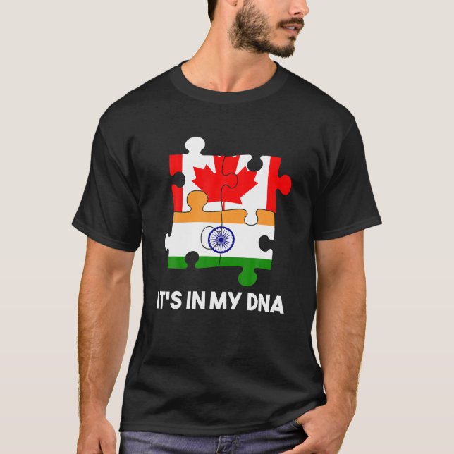 T-shirt Inde Fier Jour du Drapeau Hindi Sikh Canada Pu can (Devant)