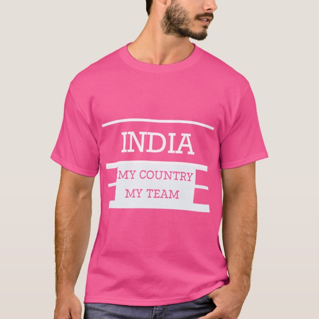 T-shirt Inde Mon Pays Mon Équipe Concept (Devant)