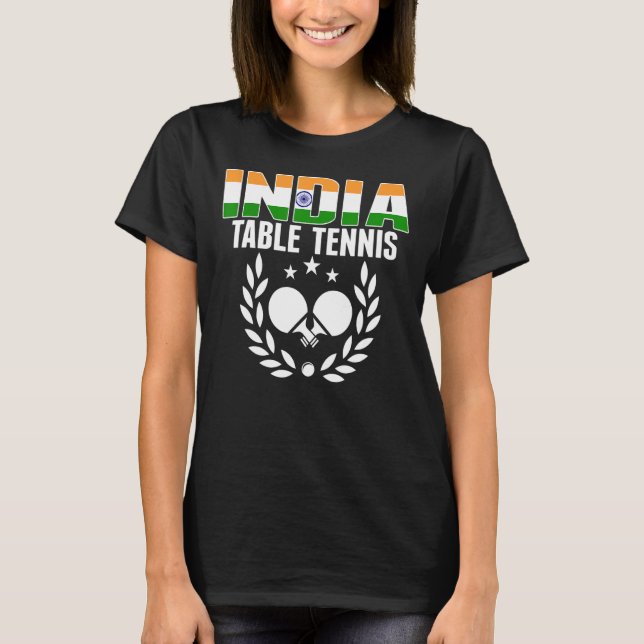 T-shirt Inde Tennis De Table Indian Ping Pong Supporter Sp (Devant)
