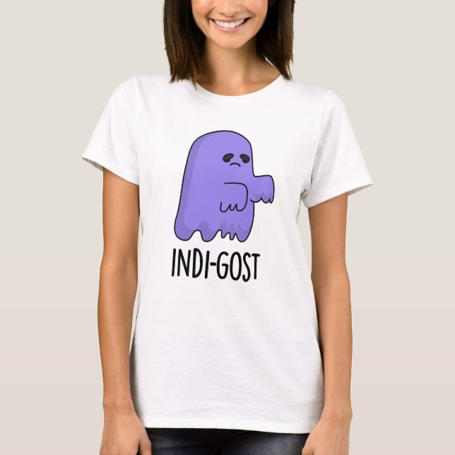 T-shirt Indi-gost Funny Halloween Indigo Ghost Pun (Devant)