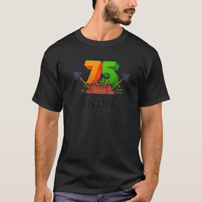 T-shirt India 75th Independence Day 2021 2022 Indian Indep (Devant)