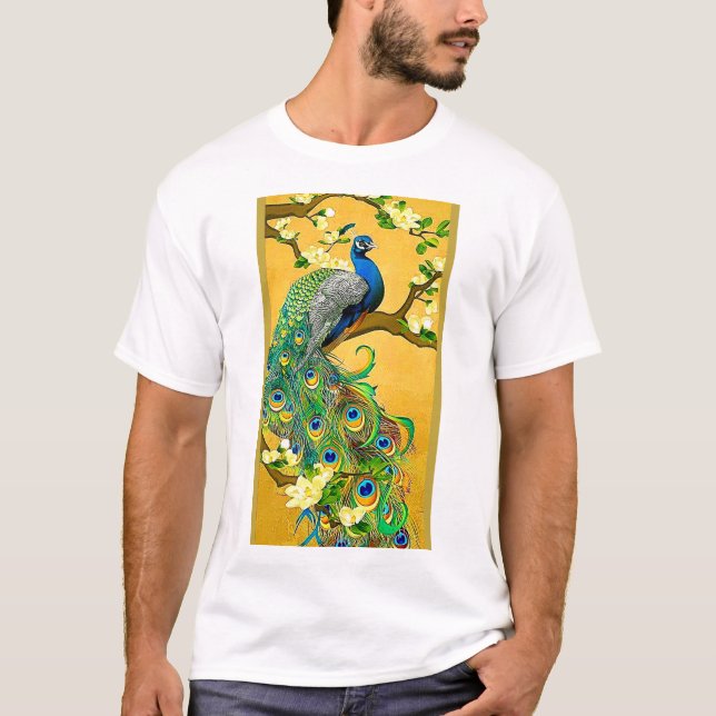 T-shirt India Blue Peacock (Devant)