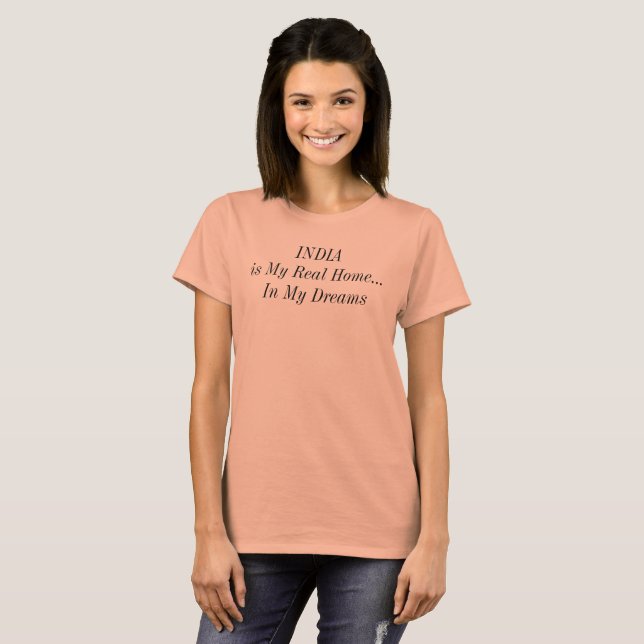 T-shirt INDIA Dream Home Pays Lieu de voyage (Devant entier)