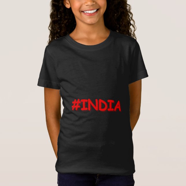 T-Shirt "#India" Joli design. Commandez dès maintenant  (Devant)