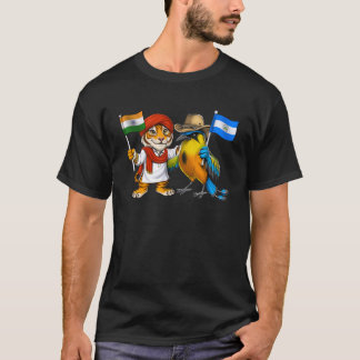 T-shirt India Nicaragua Flag Indian Roots Nicaraguan Herit