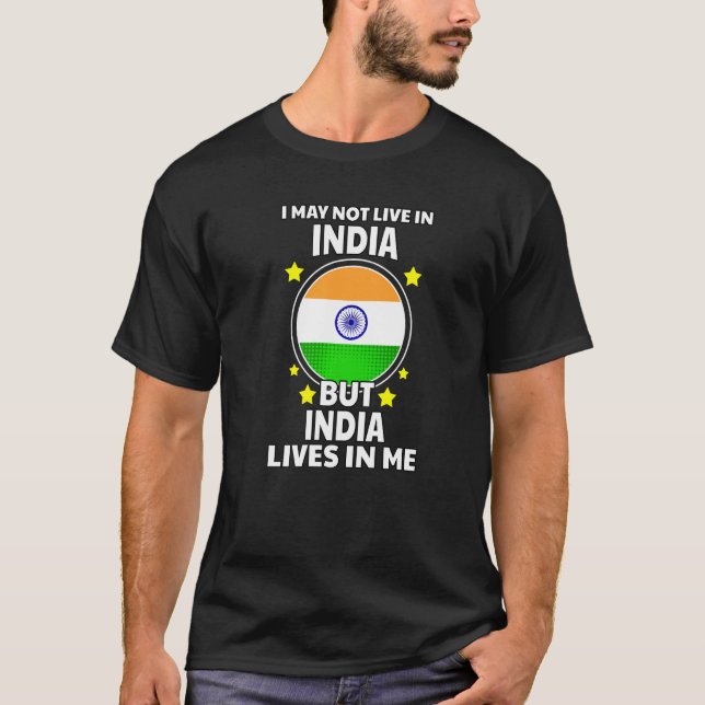 T-shirt India Proud Flag Day Hindi Country Ashok Chakra Hi (Devant)